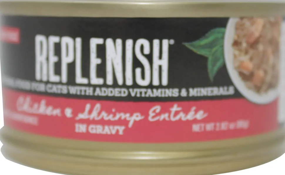 Replenish Grain-Free Canned Cat Food Canned Cat Food - Chicken and Shrimp - 2.8 Oz - Case of 24