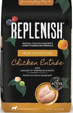 Replenish Grain-Free with Active 8 Dry Dog Food - Chicken - 4 Lbs