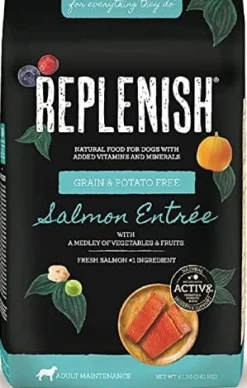 Replenish Grain-Free with Active 8 Dry Dog Food - Salmon - 4 Lbs