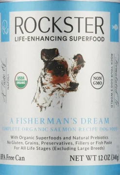 Rockster A Fisherman's Dream Premium Salmon Organic Canned Dog Food - 12 Oz - Case of 12