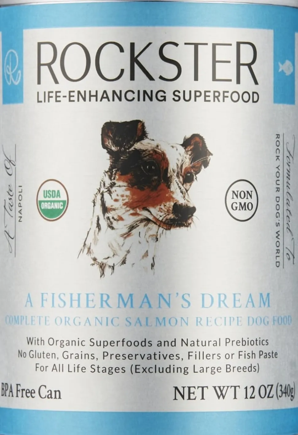 Rockster A Fisherman's Dream Premium Salmon Organic Canned Dog Food - 12 Oz - Case of 12