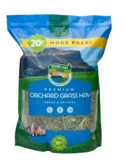 Round Lake Farms Premium Orchard Grass Hay for Small Animals - 18 Oz