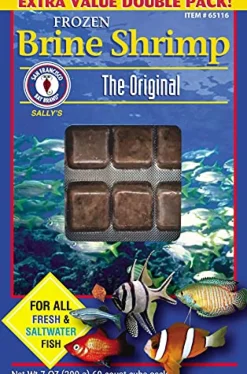 San Francisco Bay Brand Frozen Brine Shrimp - 60 Mini Cubes - 7 oz