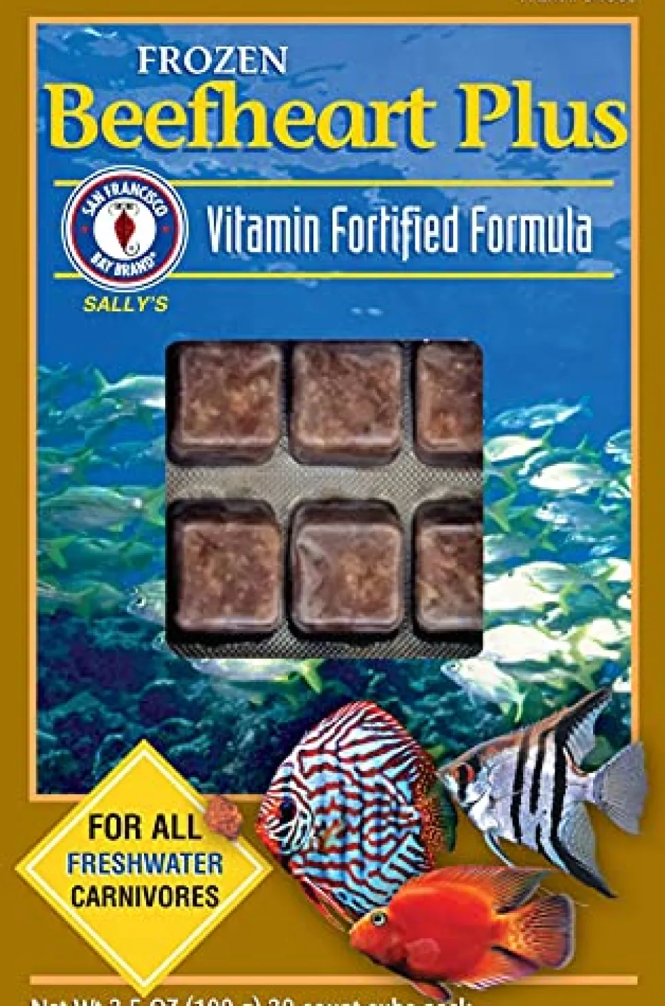 San Francisco Bay Brand Frozen Beefheart Plus - 30 Cubes - 3.5 oz