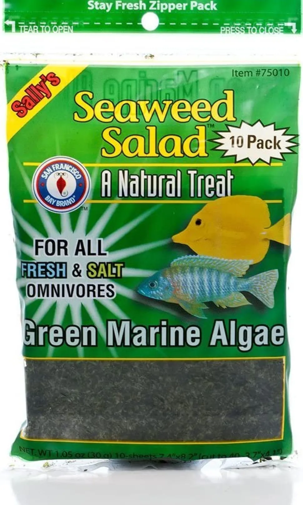 San Francisco Bay Brand Seaweed Salad Green Marine Algae Sheets - 10 pk
