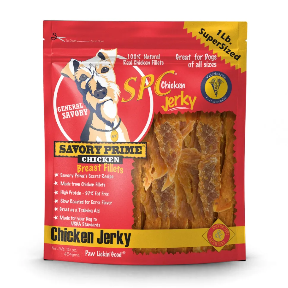 Savory Prime SPC Jerky Treats Chicken - 16 Oz