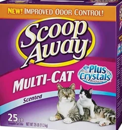 Scoop Away Multi-Cat Scented Clumping Cat Litter - Meadow Fresh - 25 Lbs