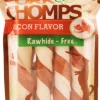 Scott Pet Pork-Chomps Rawhide-Free Bacon Twists Natural Dog Chew Treats - Large - 4 Count
