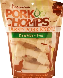 Scott Pet Pork-Chomps Rawhide-Free Baked Pork Knotz Natural Dog Chew Treats - 8 Count
