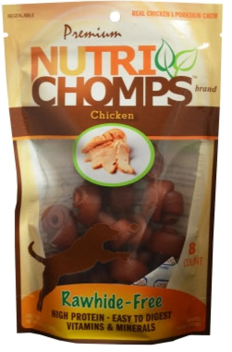Scott Pet Premium Rawhide-Free Nutri-Chomps Chicken Mini Knots Dog Chew Treats - 3" Inches