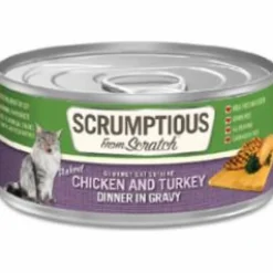 Scrumptious Cat Chicken Turkey Gravy Canned Cat Food - 2.8 Oz - Case of 12