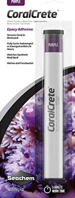 Seachem CoralCrete Epoxy Adhesive - Purple - 114 g