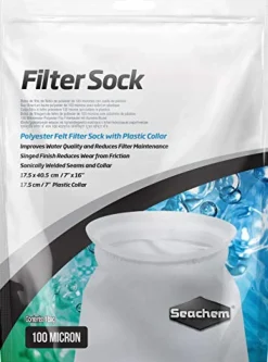 Seachem Filter Sock - 100 Micron - 7" x 16"