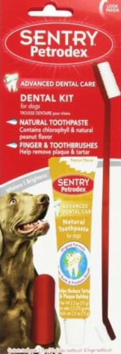 Sentry Petrodex Dental Kit for Dogs Dog Dental Care - Peanut - 2.5 Oz