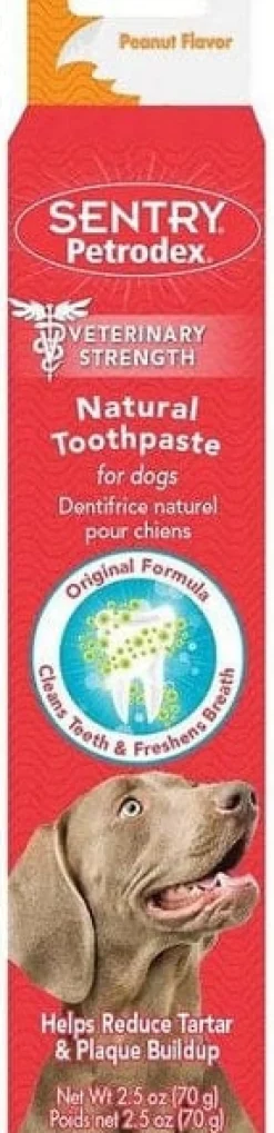 SENTRY Petrodex Veterinary Strength Natural Peanut Flavor Toothpaste for Dogs