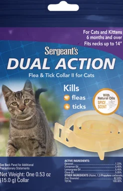 Sergeant's Dual Action Flea & Tick Collar Ll Cats - Up To 14 In