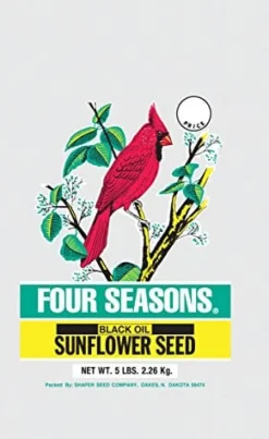 Shafer Black Oil Sunflower Sunflower Oil Wild Bird Food - 5 Lbs - 6 Pack