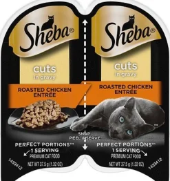 Sheba Perfect Portions Cuts Poultry Twin Multi-Pack Wet Cat Food - 2.65 oz - Case of 24