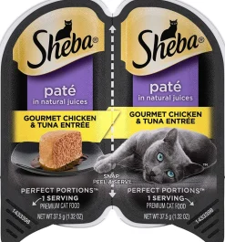 Sheba Perfect Portions Mixed Cuts Chicken/Tuna Twin Multi-Pack Wet Cat Food - 2.65 oz - Case of 24