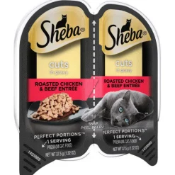 Sheba Perfect Portions Twin Pack Chicken & Beef Cuts in Gravy Wet Cat Food - 2.64 oz - Case of 24