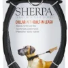 Sherpa Dog Collar with Built-in Leash - Black - X-Large