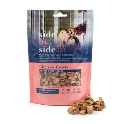 Side By Side Small Batch Freeze Dried Chicken Hearts Warming Recipe Dog Treats