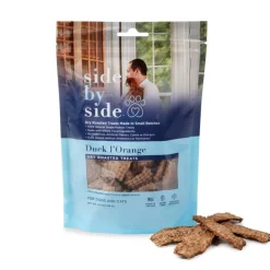 Side By Side Small Batch Dry Roasted Duck l'Orange Dog & Cat Cooling Treats