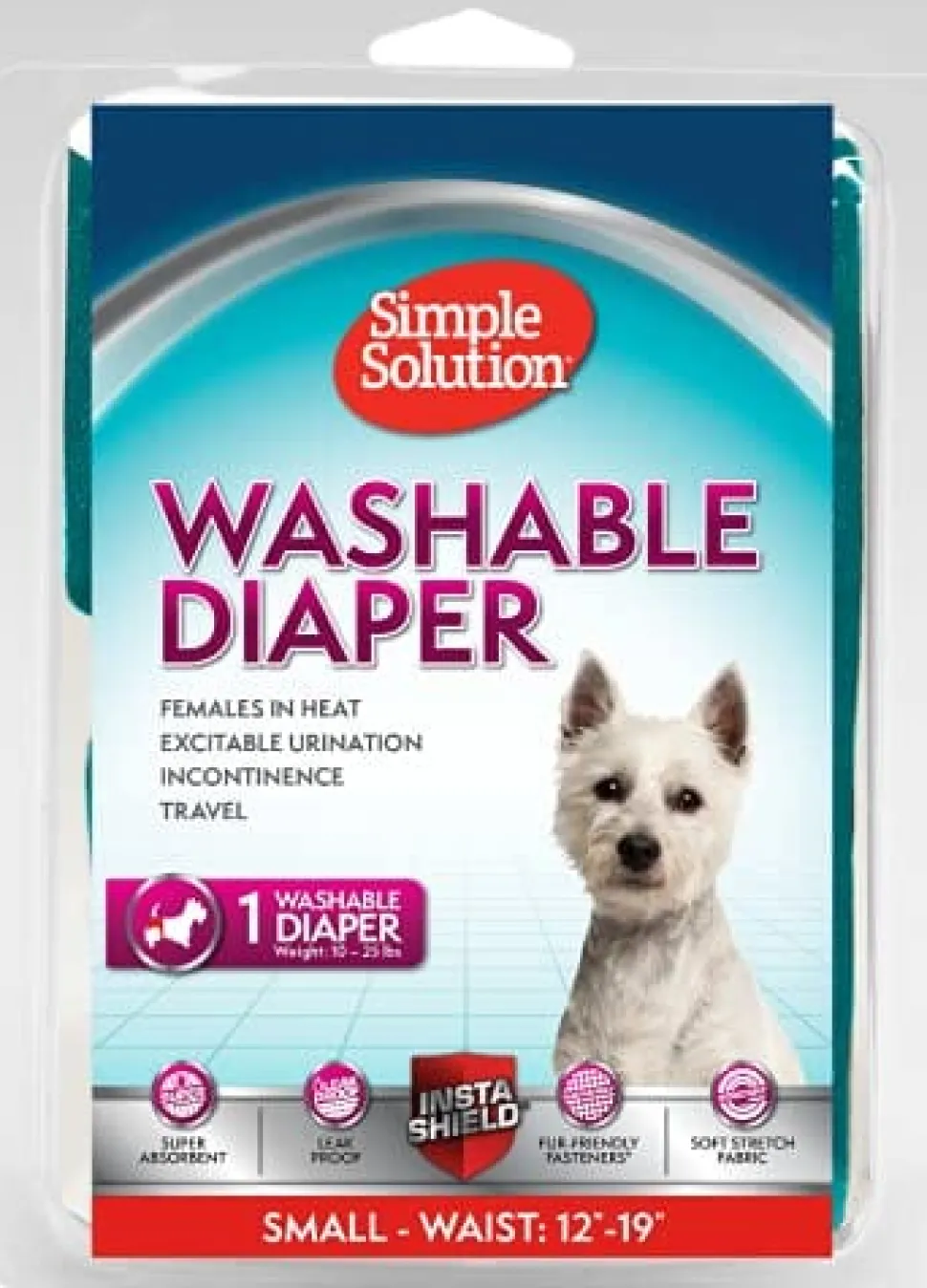 Simple Solution Washable Female Dog Diaper - Small