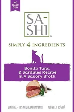 Simply 4 Ingredients SA-SHI Tuna & Sardines Wet Cat Food - 1.76 oz - Case of 8