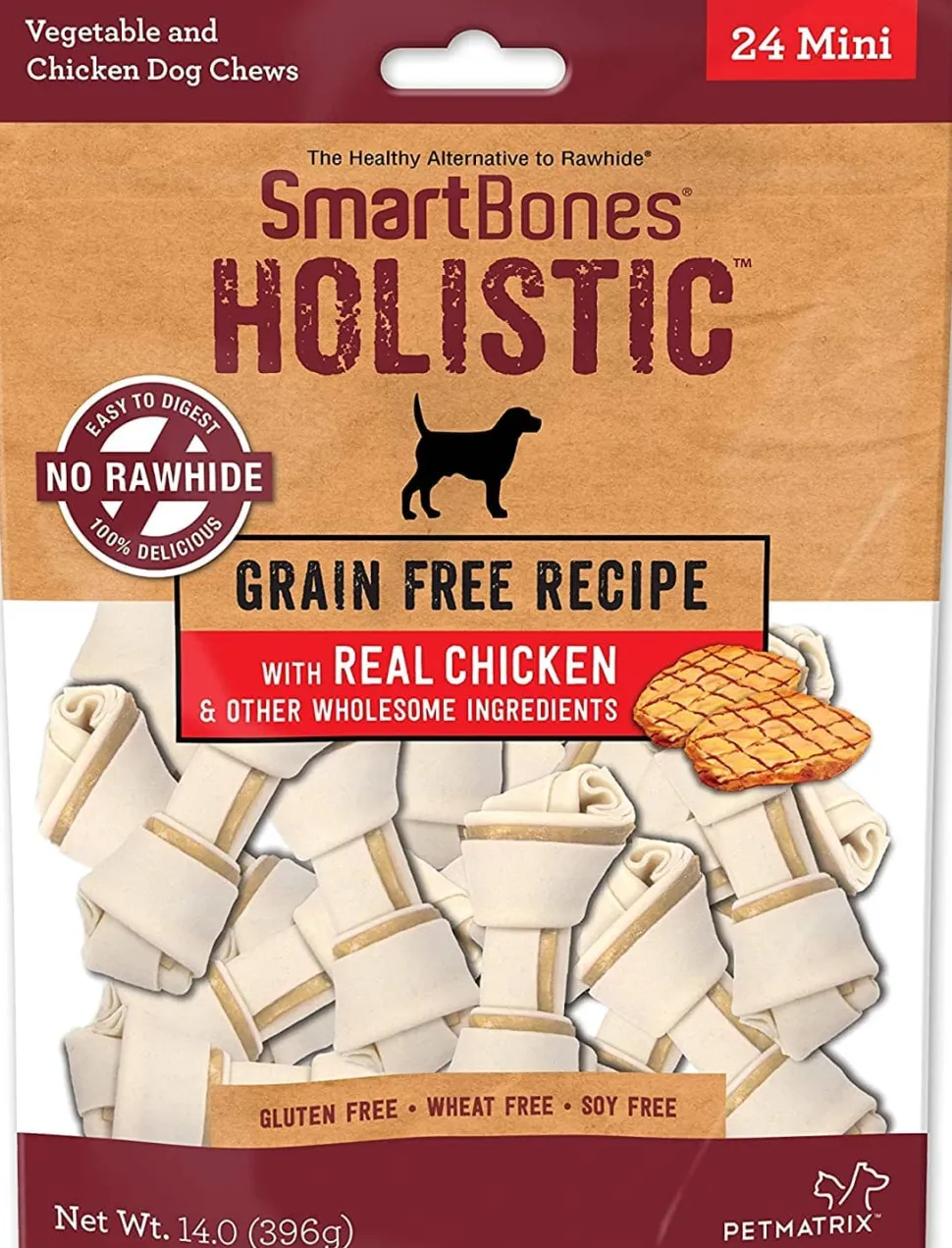 Smartbones Holistic Grain-Free Recipe Dog Dental and Hard Chews - Chicken - Mini - 24 Pack
