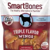 Smartbones Wings Triple Flavor Dog Dental and Hard Chews - Chicken - 10 Count