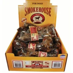 Smokehouse USA Meaty Porky Bones Natural Dog Chews - 12 Pack