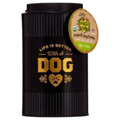 Snicky Snaks Organic Apple Cobbler Gift Tin Dog Biscuits - 6 Oz