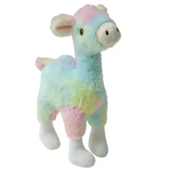 Snugarooz Ally the Alpaca Tye Dye Squeak and Crinkle Plush Dog Toy