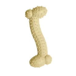 Snugarooz Lil' Baby Bone Dental Textured Rubber Chew Puppy Dog Toy - Yellow - 4.25" Inches