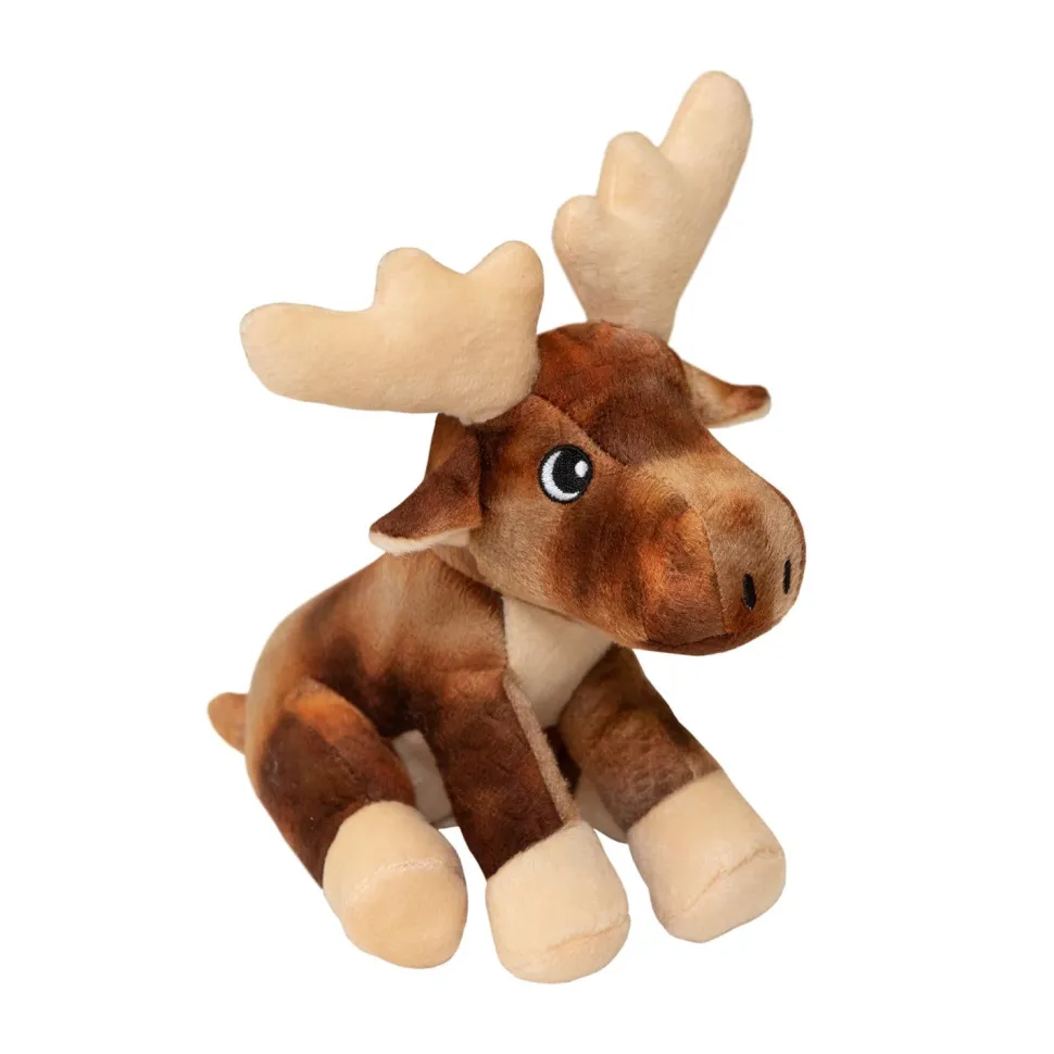 Snugarooz Marty The Moose Squeak and Crinkle Plush Dog Toy - 6" Inches