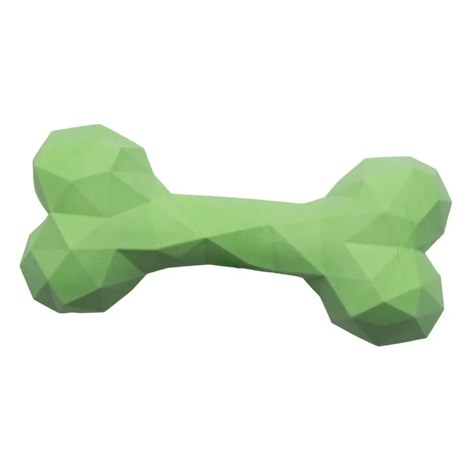 Snugarooz Snugz Craft Tough Chewing Durable Rubber Dog Toy - Green - 6.5" Inches