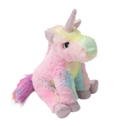 Snugarooz Tye Dye Unicorn Squeak and Crinkle Plush Dog Toy - 11" Inches