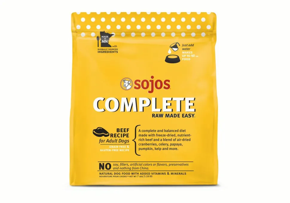 Sojos Freeze-Dried Dog Food Complete Adult Beef - 7 lbs