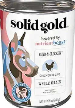 Solid Gold Hund-N-Flocken Chicken Brown Rice and Barley Adult Canned Dog Food - 12.5 Oz - Case of 6