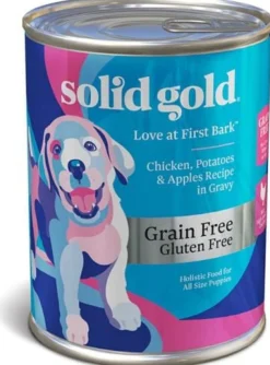 Solid Gold Love at First Bark Grain-Free Chicken Potato and Apple in Gravy Puppy Canned Dog Food - 13.2 Oz - Case of 6