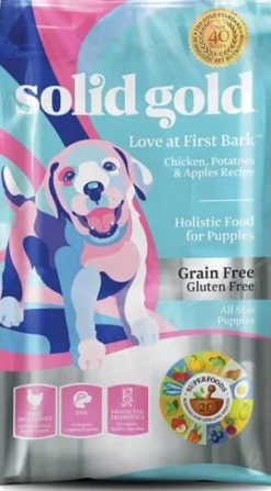 Solid Gold Love at First Bark Grain-Free Chicken Potato and Apple Puppy Dry Dog Food - 4 Lbs