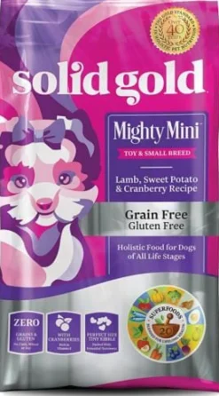 Solid Gold Mighty Mini Grain-Free Lamb Sweet Potato and Cranberry Small-Breed Dry Dog Food - 11 Lbs