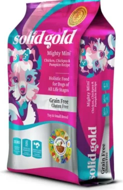 Solid Gold Mighty Mini Grain-Free Chicken Chickpea and Pumpkin Toy and Small-Breed Dry Dog Food - 4 Lbs