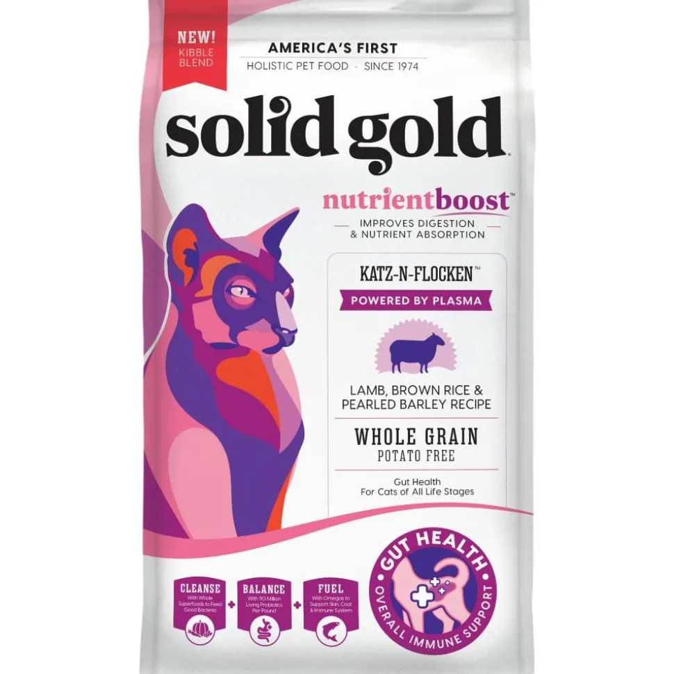 Solid Gold NutrientBoost Katz-N-Flocken with Lamb, Brown Rice & Pearled Barley Dry Cat Food
