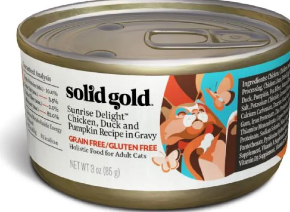 Solid Gold Sunrise Delight Grain-Free Chicken Duck and Pumpkin Adult Canned Cat Food - 3 Oz - Case of 24
