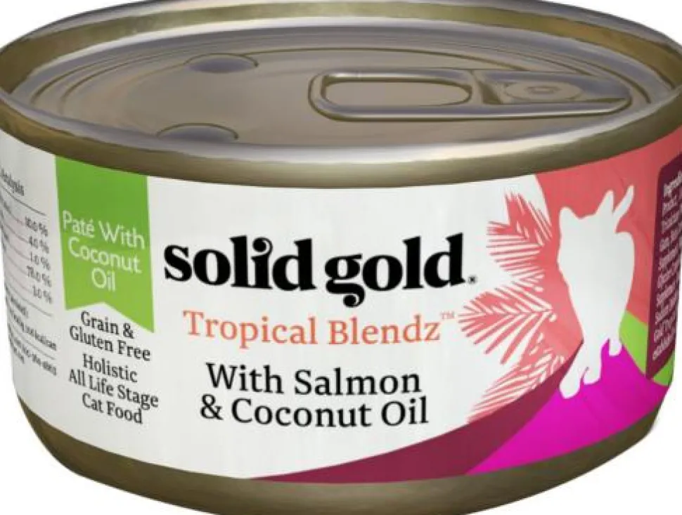 Solid Gold Tropical Blendz Grain-Free Salmon and Coconut Oil Pate Canned Cat Food - 3 Oz - Case of 24