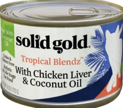 Solid Gold Tropical Blendz Grain-Free Chicken Liver and Coconut Oil Pate Canned Cat Food - 6 Oz - Case of 16