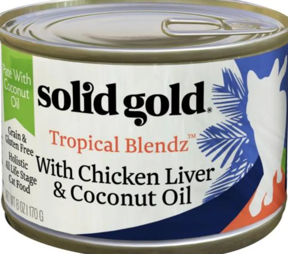 Solid Gold Tropical Blendz Grain-Free Chicken Liver and Coconut Oil Pate Canned Cat Food - 6 Oz - Case of 16