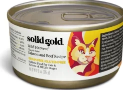 Solid Gold Wild Harvest Grain-Free Salmon and Beef Canned Cat Food - 3 Oz - Case of 24